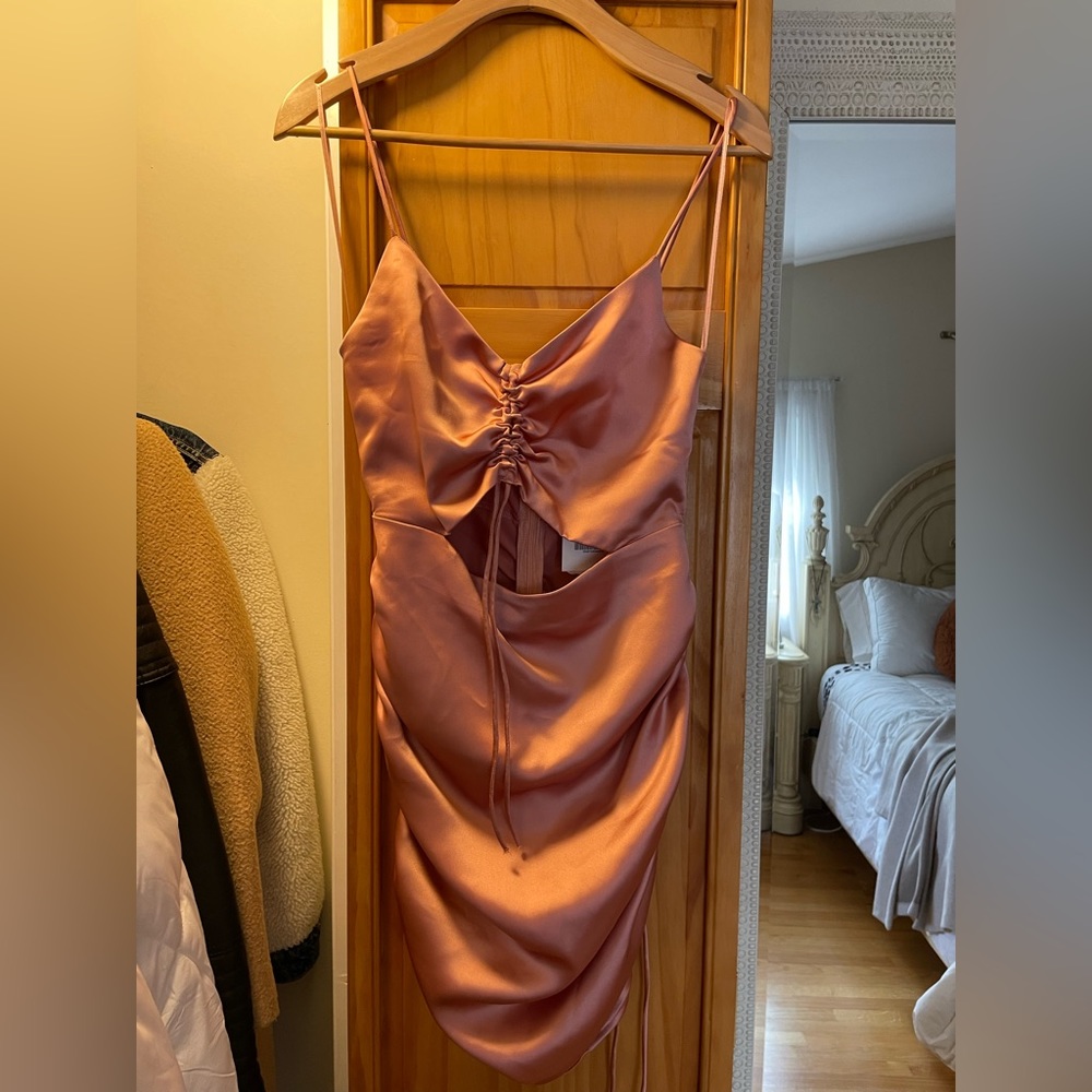 Zara Pink Ruched Dress